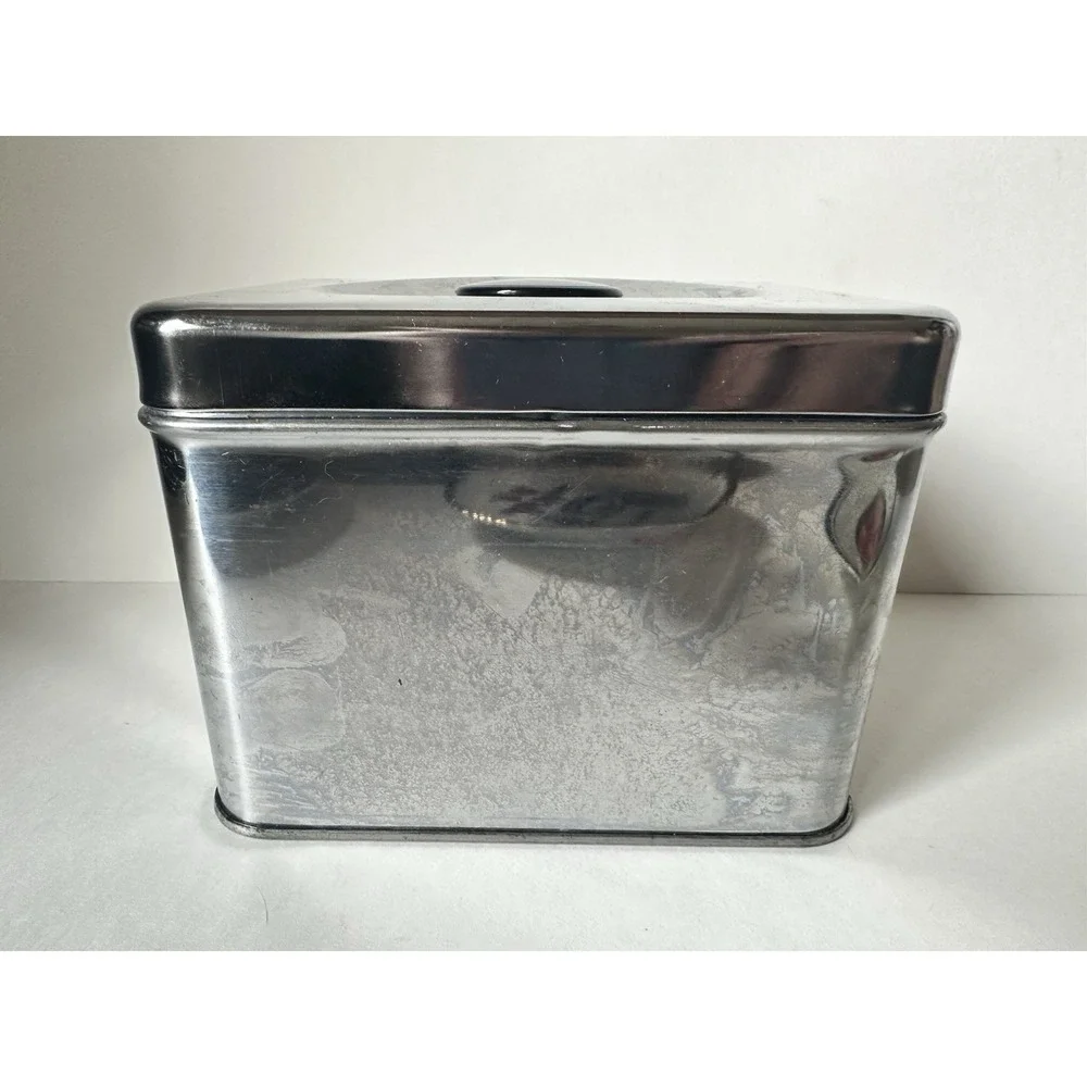 Lincoln BeautyWare Coffee Canister Chrome MCM Kitchen Vintage